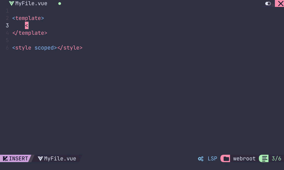 Axe LSP running inside Neovim